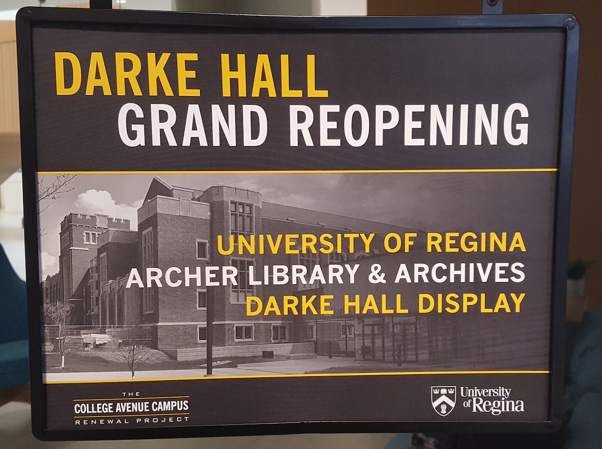 Darke Hall Opening Sign